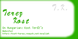 terez kost business card